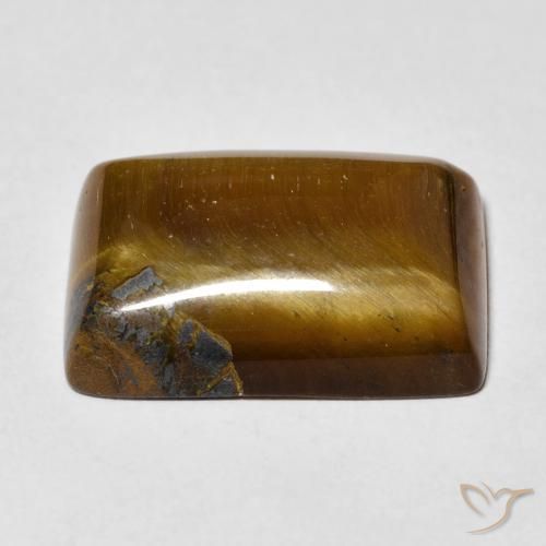 Olho de Tigre Gingerbread Marrom Natural 14.24ct, baguete, Opaco