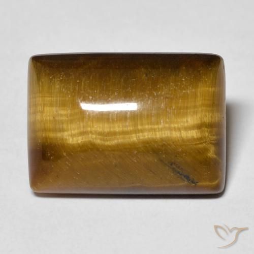 12.68ct Natural Marrom Quente Olho de Tigre, baguete, Opaco