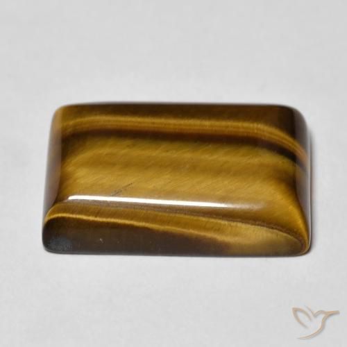 Olho de Tigre Marrom dourado Natural 12.82ct, baguete, Opaco