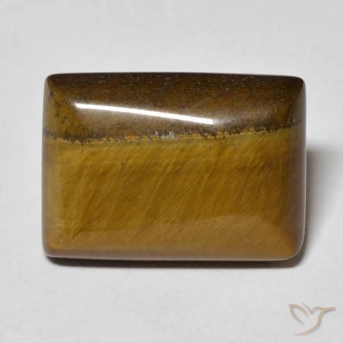 11.12ct Natural Castanho médio Olho de Tigre, baguete, Opaco