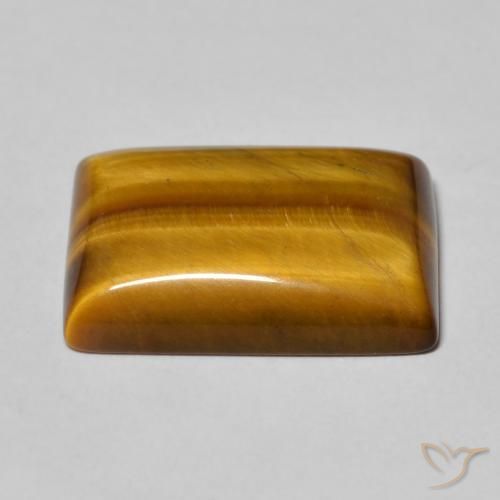 Olho de Tigre Marrom Quente Natural 10.74ct, baguete, Opaco