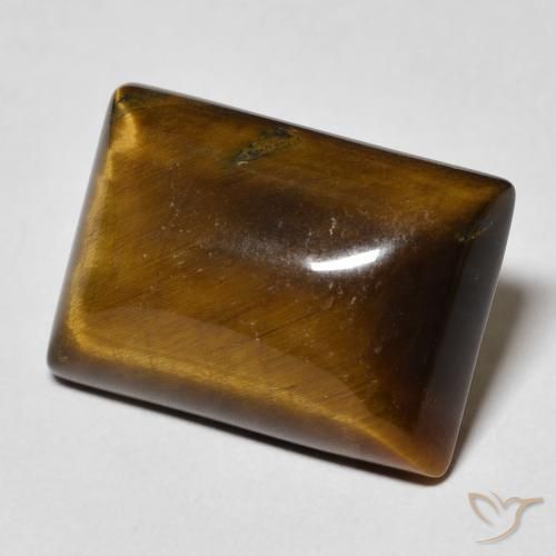Olho de Tigre Castanho médio Natural 12.62ct, baguete, Opaco
