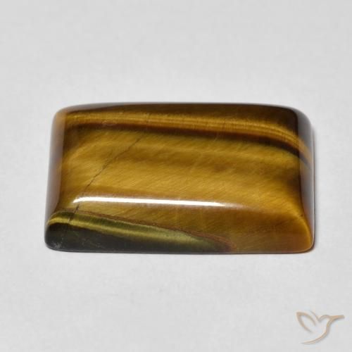 Olho de Tigre Marrom dourado Natural 11.19ct, baguete, Opaco