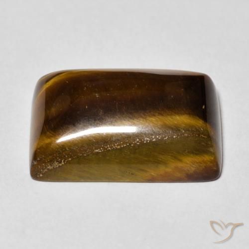 Olho de Tigre Marrom Quente Natural 13.92ct, baguete, Opaco