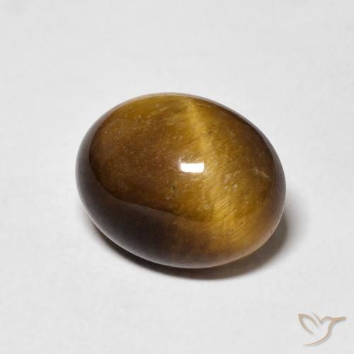 Olho de Tigre Marrom Quente Natural 3.41ct, oval, Opaco