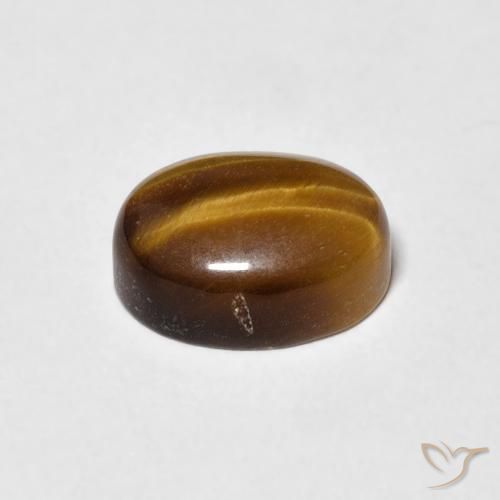 Olho de Tigre Marrom-amarelado Natural 3.08ct, oval, Opaco