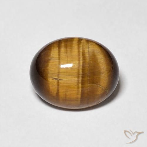 3.75ct Natural Marrom-amarelado Olho de Tigre, oval, Opaco