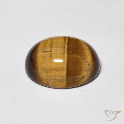 Olho de Tigre Marrom-amarelado Natural 3.75ct, oval, Opaco