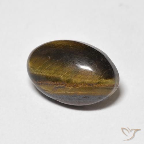 Olho de Tigre Marrom Quente Natural 4.23ct, oval, Opaco