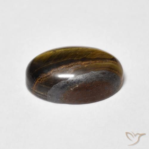 Olho de Tigre Marrom Quente Natural 4.23ct, oval, Opaco