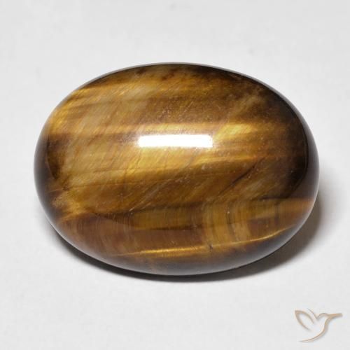 14.47ct Natural Marrom Quente Olho de Tigre, oval, Opaco
