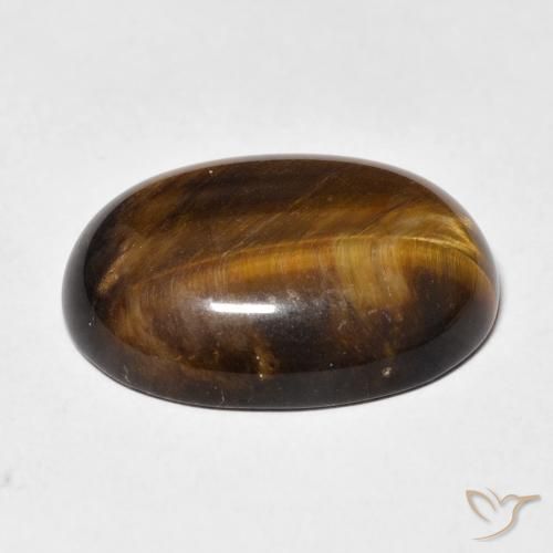 Olho de Tigre Marrom Quente Natural 14.47ct, oval, Opaco