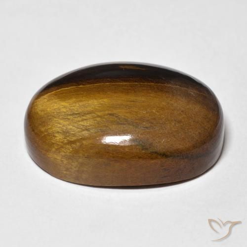 Olho de Tigre Castanho médio Natural 26.42ct, oval, Opaco