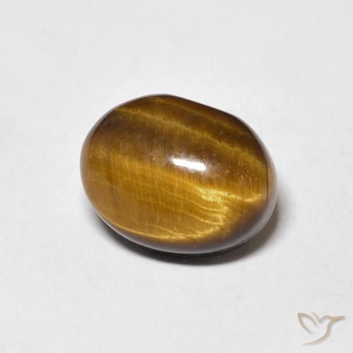 Olho de Tigre Castanho médio Natural 3.04ct, oval, Opaco