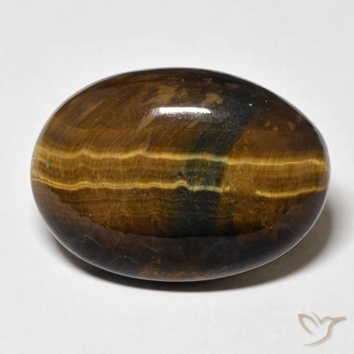 25.59ct Natural Marrom Quente Olho de Tigre, oval, Opaco