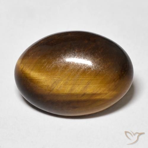 10.57ct Natural Marrom-amarelado Olho de Tigre, oval, Opaco