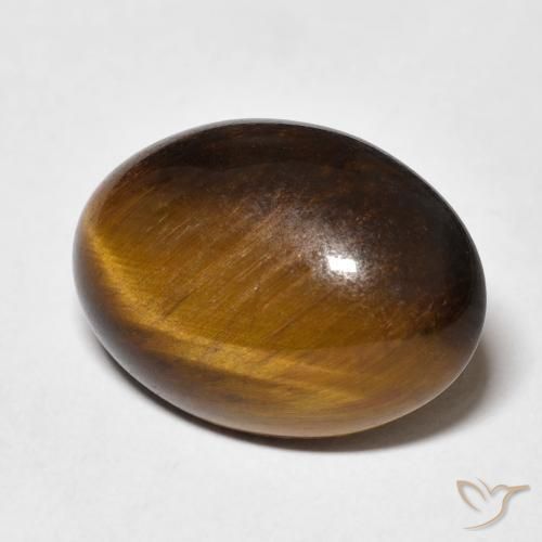 Olho de Tigre Marrom-amarelado Natural 10.57ct, oval, Opaco