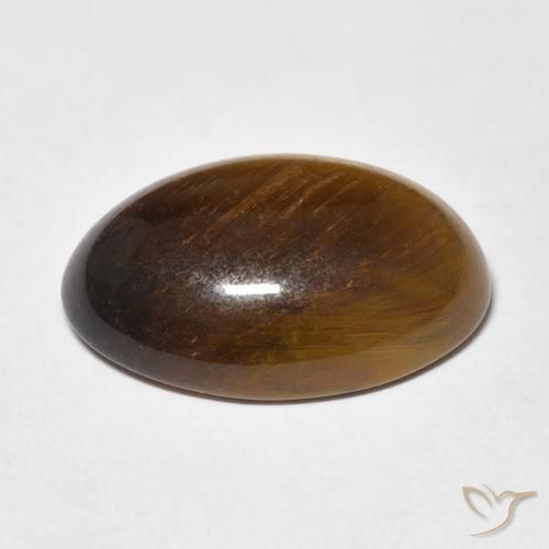 Olho de Tigre Marrom-amarelado Natural 10.57ct, oval, Opaco