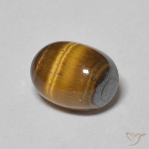 Olho de Tigre Marrom-amarelado Natural 2.15ct, oval, Opaco
