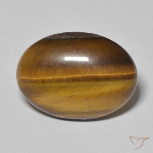 8.67ct Natural Marrom-amarelado Olho de Tigre, oval, Opaco