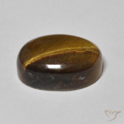Olho de Tigre Medium Light-Brown Natural 7.09ct, oval, Opaco