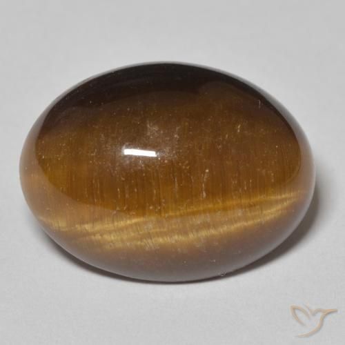 14.58ct Natural Marrom Quente Olho de Tigre, oval, Opaco