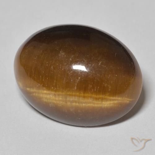 Olho de Tigre Marrom Quente Natural 14.58ct, oval, Opaco
