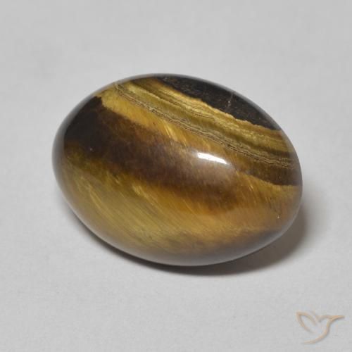 Olho de Tigre Marrom-amarelado Natural 6.16ct, oval, Opaco