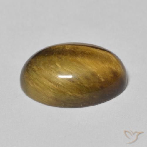 Olho de Tigre Marrom-amarelado Natural 6.16ct, oval, Opaco