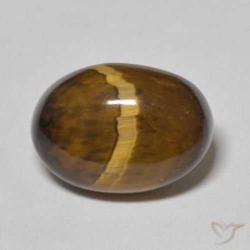 5.85ct Natural Marrom dourado Olho de Tigre, oval, Opaco