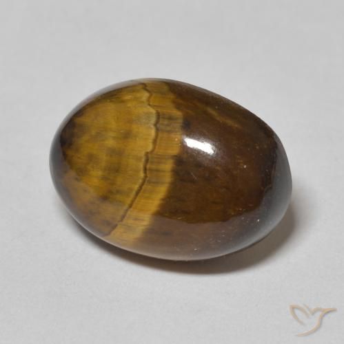 Olho de Tigre Marrom dourado Natural 5.85ct, oval, Opaco