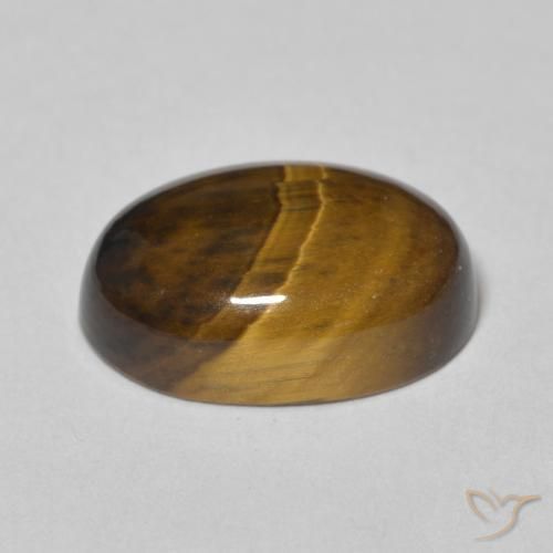 Olho de Tigre Marrom dourado Natural 5.85ct, oval, Opaco