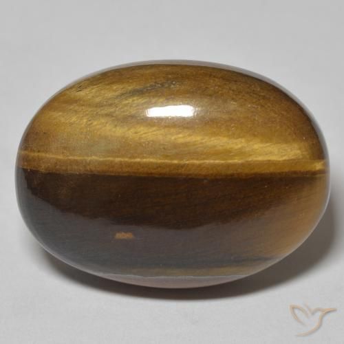 34.23ct Natural Marrom-amarelado Olho de Tigre, oval, Opaco