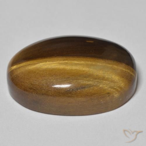 Olho de Tigre Marrom-amarelado Natural 34.23ct, oval, Opaco