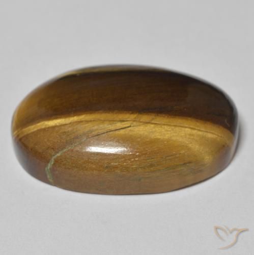 Olho de Tigre Marrom-amarelado Natural 30.36ct, oval, Opaco