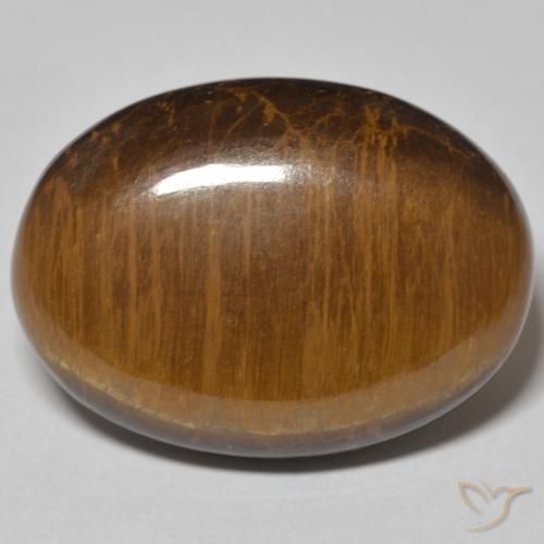 28.66ct Natural Castanho médio Olho de Tigre, oval, Opaco