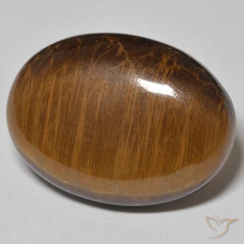 Olho de Tigre Castanho médio Natural 28.66ct, oval, Opaco