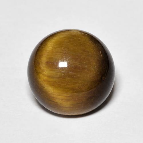4.17ct Natural Marrom Quente Olho de Tigre, Redondo, Opaco