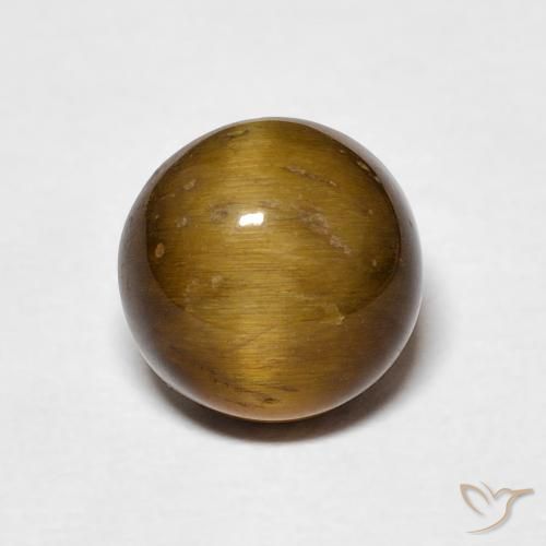 2.33ct Natural Gingerbread Marrom Olho de Tigre, Redondo, Opaco