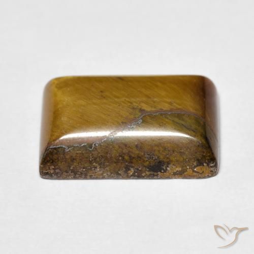Olho de Tigre Marrom dourado Natural 6.62ct, baguete, Opaco