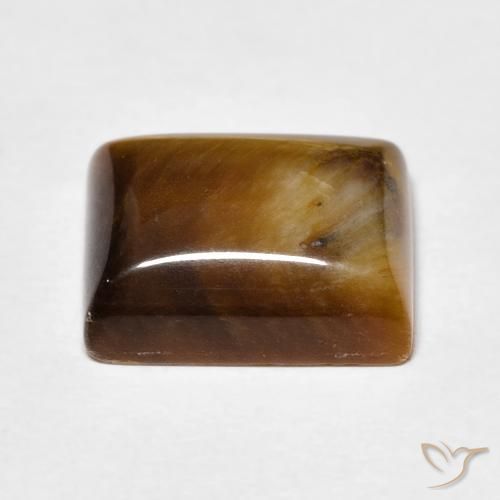 Olho de Tigre Marrom dourado Natural 6.12ct, baguete, Opaco