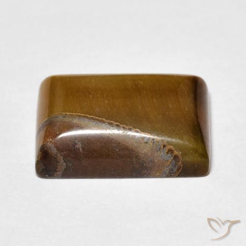 Olho de Tigre Marrom Quente Natural 7.35ct, baguete, Opaco