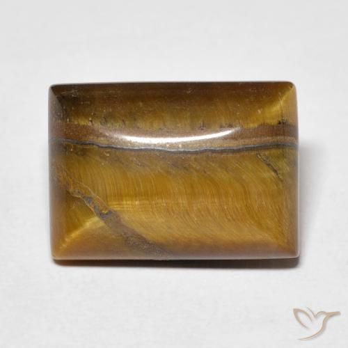 7.46ct Natural Marrom dourado Olho de Tigre, baguete, Opaco