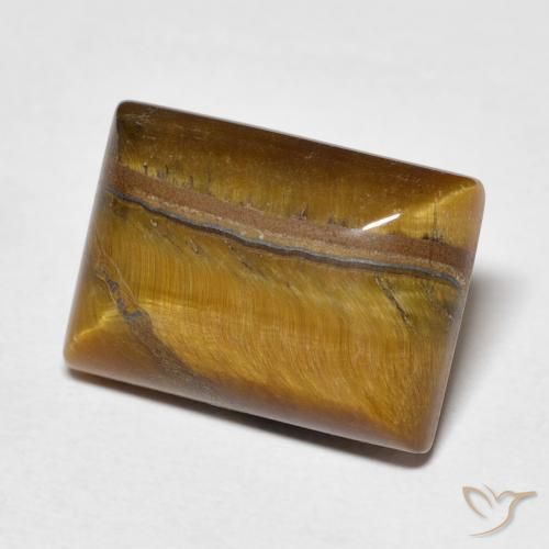Olho de Tigre Marrom dourado Natural 7.46ct, baguete, Opaco