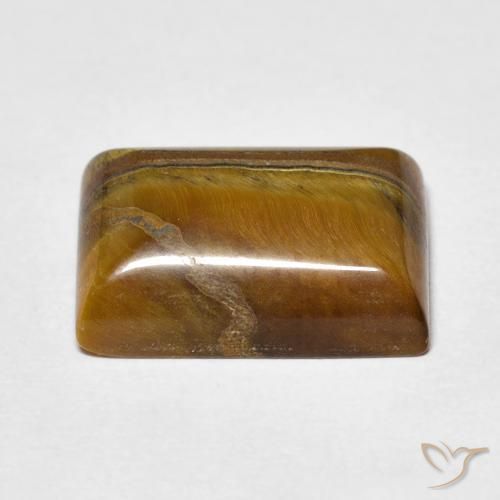 Olho de Tigre Marrom dourado Natural 7.46ct, baguete, Opaco