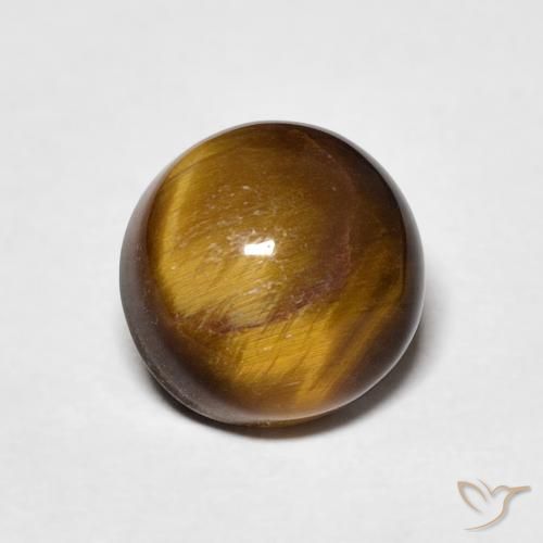 2.20ct Natural Castanho médio Olho de Tigre, Redondo, Opaco