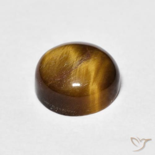 Olho de Tigre Castanho médio Natural 2.20ct, Redondo, Opaco