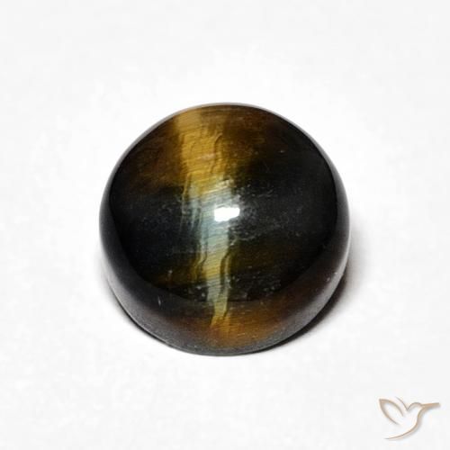 2.25ct Natural Marrom Quente Olho de Tigre, Redondo, Opaco