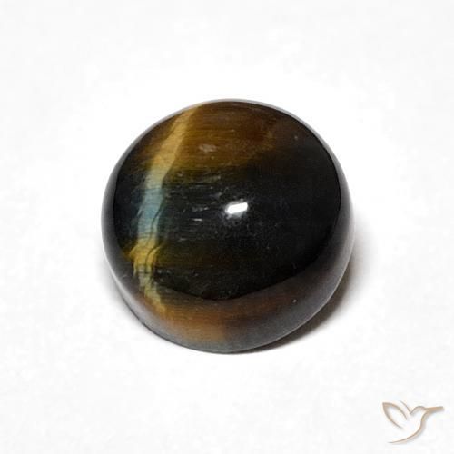 Olho de Tigre Marrom Quente Natural 2.25ct, Redondo, Opaco