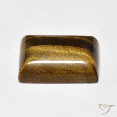 Olho de Tigre Castanho médio Natural 7.83ct, baguete, Opaco